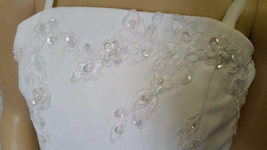 ivory chiffon flower girl dress